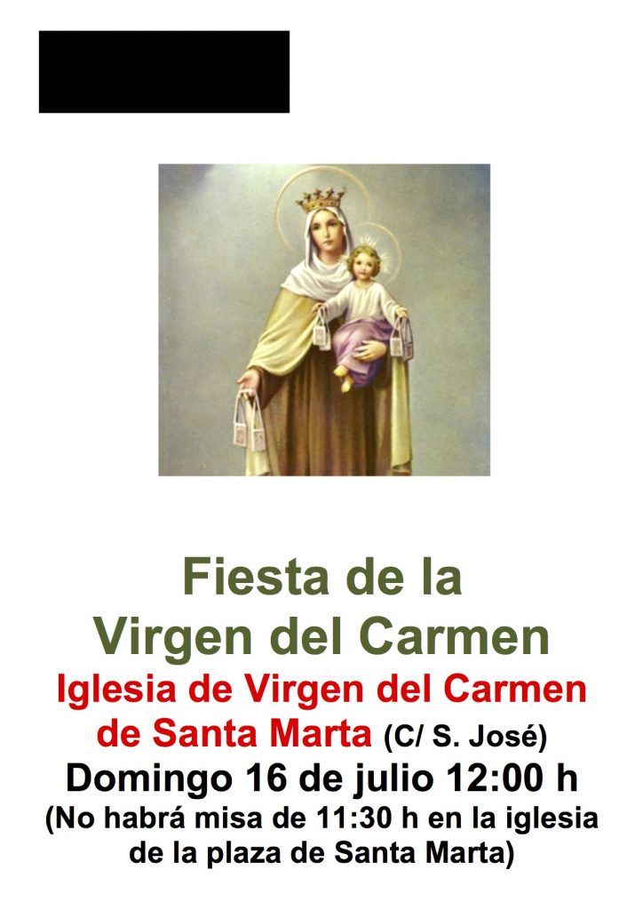 Fiesta Virgen del Carmen cartel sm